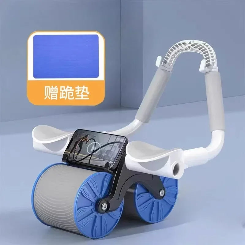 4-Wheel Ab Roller Automatic Rebound Fitness Tool